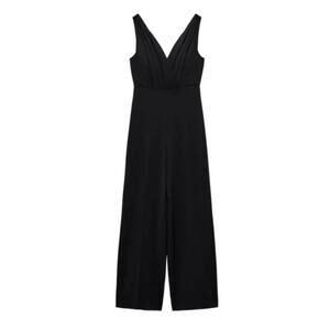 Zara Black Pleated Wide Leg Jumper Size S